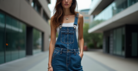 salajplus.ro | Cum să porți salopeta din denim pentru a crea un look monocrom