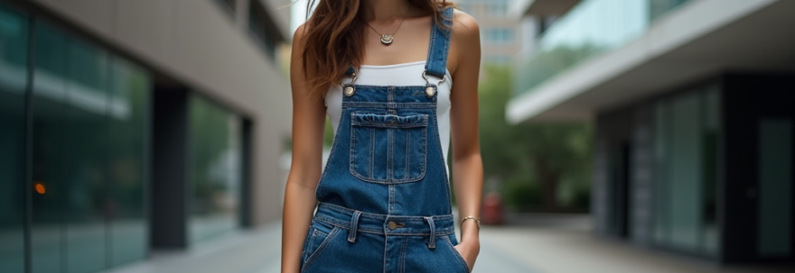 salajplus.ro | Cum să porți salopeta din denim pentru a crea un look monocrom