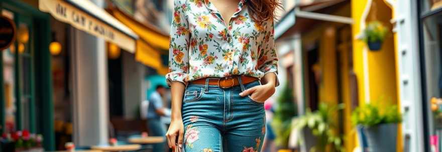 salajplus.ro | Blugi cu imprimeuri: cum să îi integrezi în outfituri
